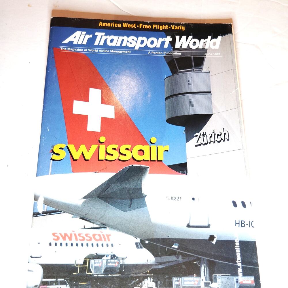 Air Transport World Magazine - June 1997 - World Airline Management Vintage